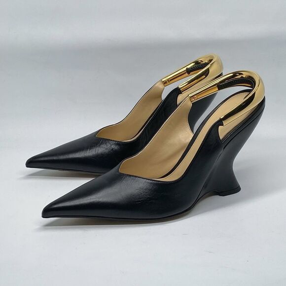 Bottega Veneta Punta 100 Leather Slingback Pumps size 37 - Picture 7 of 16